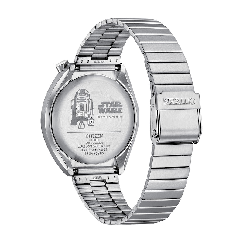 Men's Citizen Eco-Drive® Star Wars™ Tsuno R2-D2™ Watch with Silver-Tone Dial (Model: AN3666-51A)