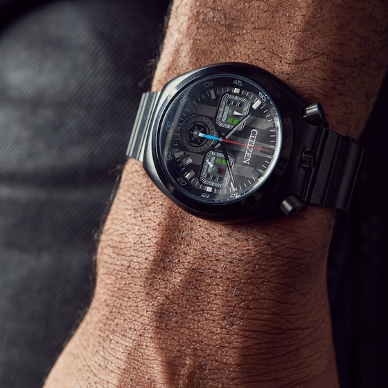 Men's Citizen Eco-DriveÂ® Star Warsâ¢ Tsuno Darth Vader Black IP Chronograph Watch (Model: An3669-52E)