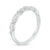Thumbnail Image 3 of 1/3 CT. T.W. Certified Oval and Round Diamond Slanted Anniversary Band in 14K White Gold