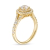 Thumbnail Image 3 of Celebration Ideal 1-1/2 CT. T.W. Diamond Double Frame Split Shank Engagement Ring in 14K Gold (I/I1)