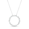 Thumbnail Image 1 of 1/2 CT. T.W. Baguette Diamond Circle Pendant in 10K White Gold
