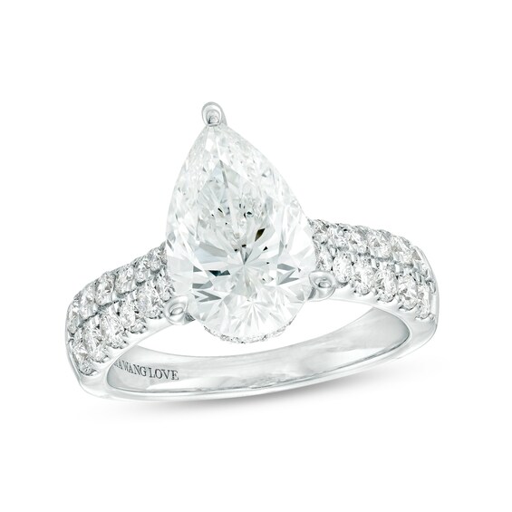 Vera Wang Love Collection 3-3/4 CT. T.w. Lab-Grown Diamond Double Row Engagement Ring in 14K White Gold (F/Vs2)