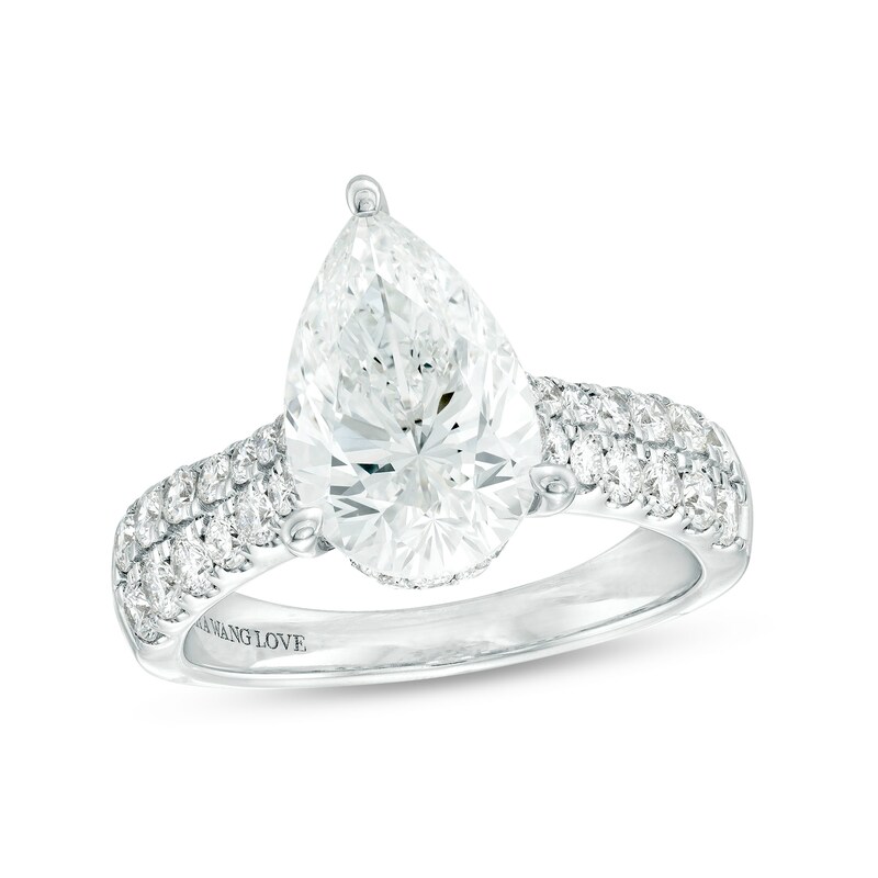 Main Image 1 of Vera Wang Love Collection 3-3/4 CT. T.W. Lab-Created Diamond Double Row Engagement Ring in 14K White Gold (F/VS2)