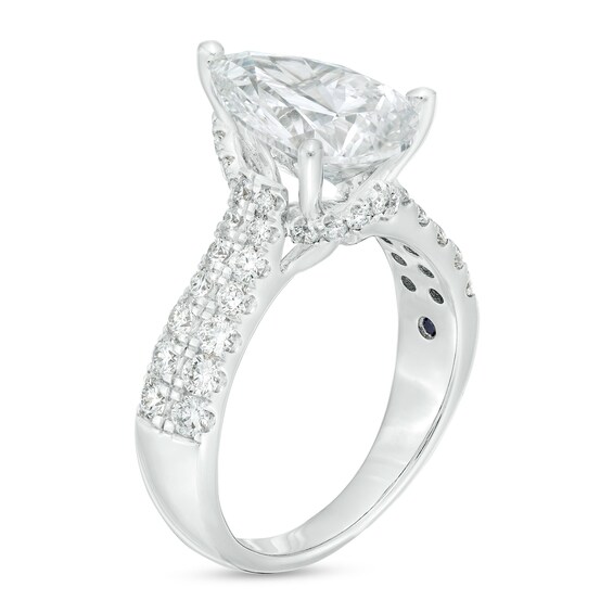 Vera Wang Love Collection 3-3/4 CT. T.w. Lab-Grown Diamond Double Row Engagement Ring in 14K White Gold (F/Vs2)