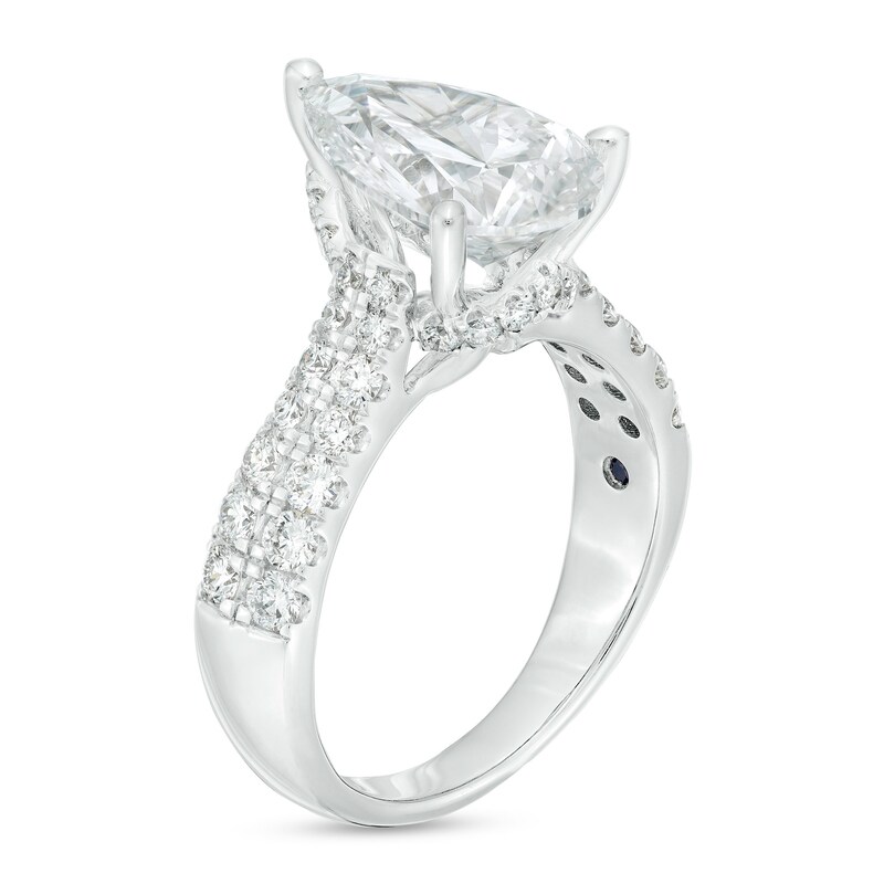 Main Image 3 of Vera Wang Love Collection 3-3/4 CT. T.W. Lab-Created Diamond Double Row Engagement Ring in 14K White Gold (F/VS2)