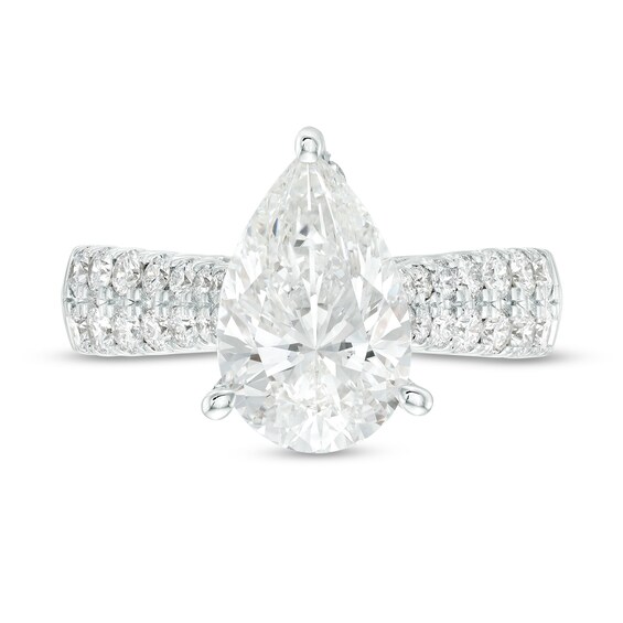 Vera Wang Love Collection 3-3/4 CT. T.w. Lab-Grown Diamond Double Row Engagement Ring in 14K White Gold (F/Vs2)
