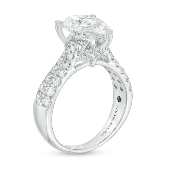 Vera Wang Love Collection 3-3/4 CT. T.w. Lab-Grown Diamond Double Row Engagement Ring in 14K White Gold (F/Vs2)