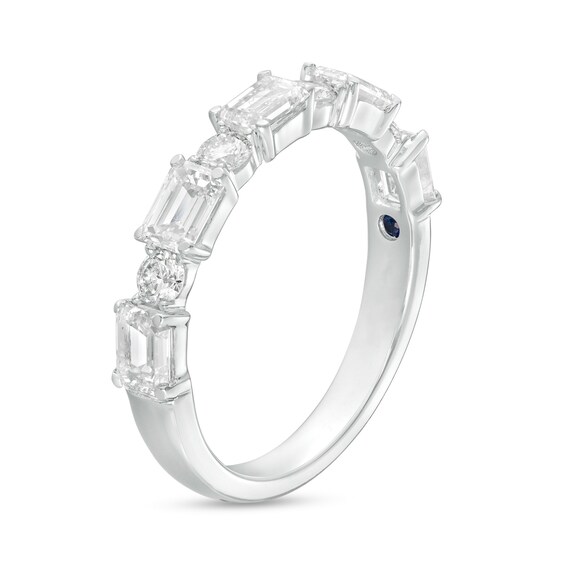 True Lab-Grown Diamonds by Vera Wang Love 1-1/2 CT. T.w. Alternating Anniversary Band in 14K White Gold (F/Si2)