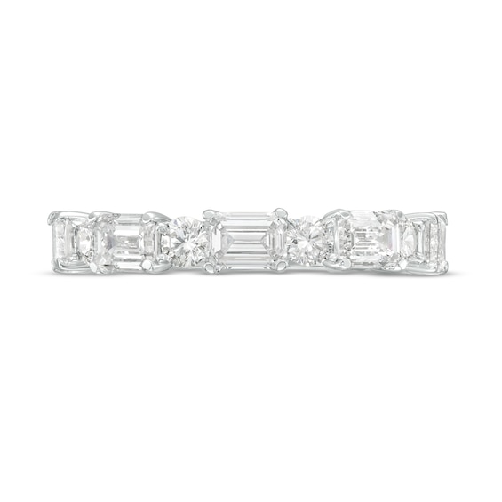 True Lab-Grown Diamonds by Vera Wang Love 1-1/2 CT. T.w. Alternating Anniversary Band in 14K White Gold (F/Si2)