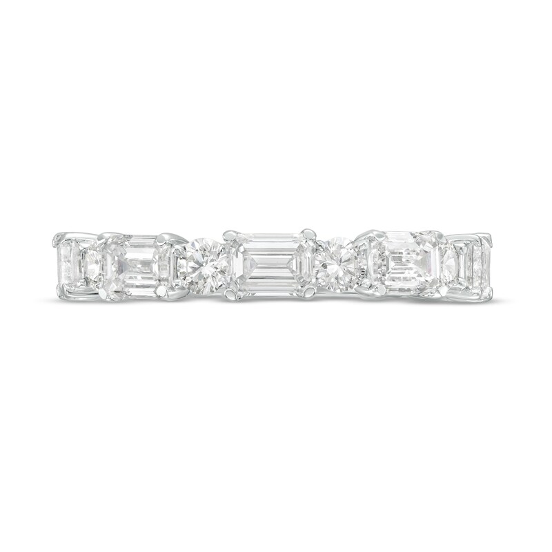 Main Image 4 of TRUE Lab-Grown Diamonds by Vera Wang Love 1-1/2 CT. T.W. Alternating Anniversary Band in 14K White Gold (F/SI2)