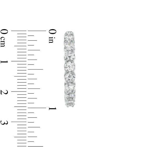 4 CT. T.w. Diamond Inside-Out Hoop Earrings in 14K White Gold