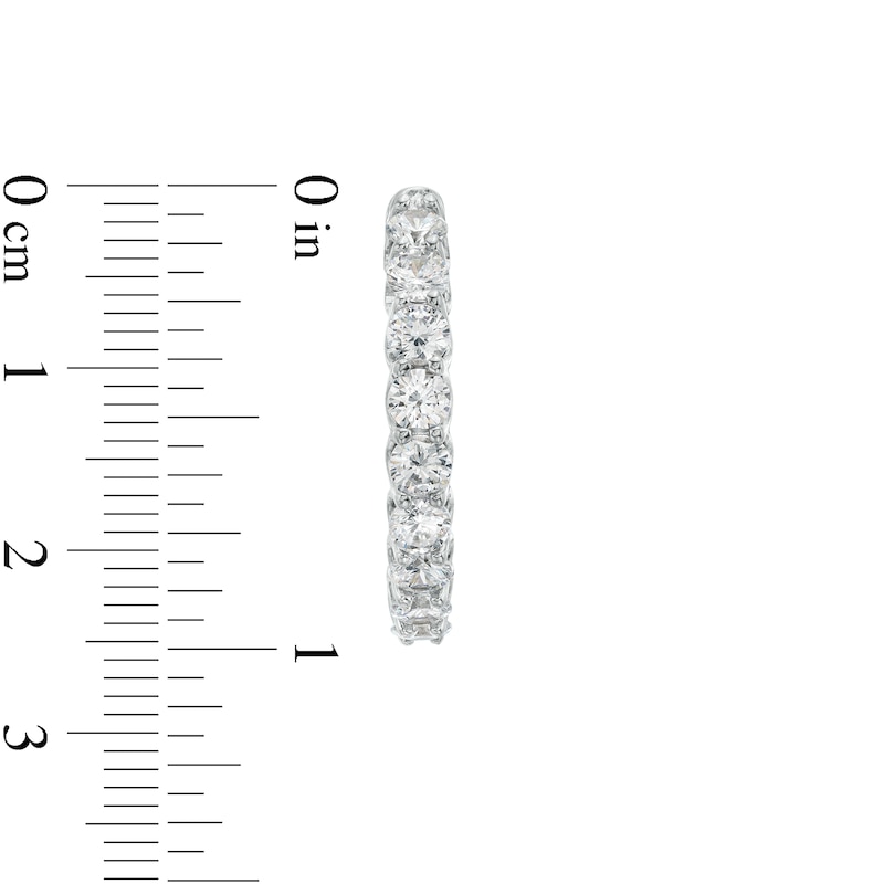 Main Image 3 of 4 CT. T.W. Diamond Inside-Out Hoop Earrings in 14K White Gold