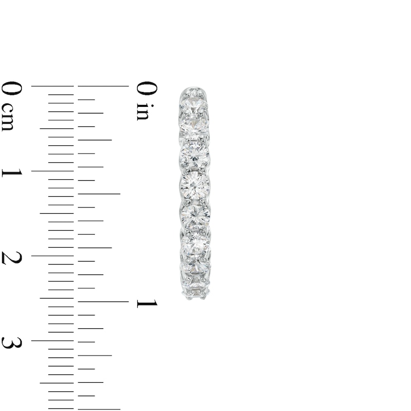 4 CT. T.W. Diamond Inside-Out Hoop Earrings in 14K White Gold