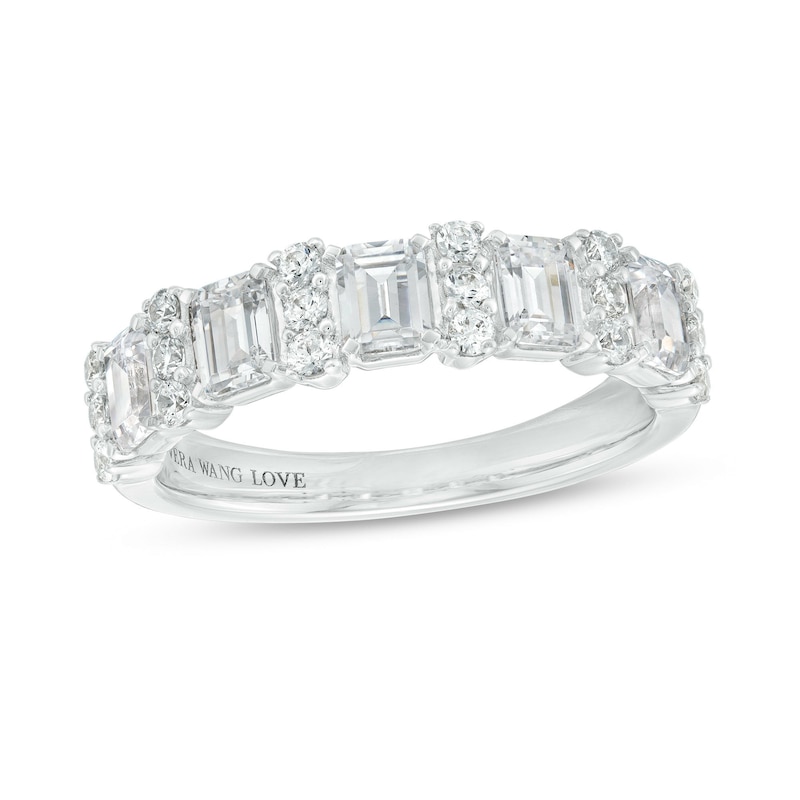TRUE Lab-Created Diamonds by Vera Wang Love 1-1/2 CT. T.W. Alternating Anniversary Band in 14K White Gold (F/VS2)