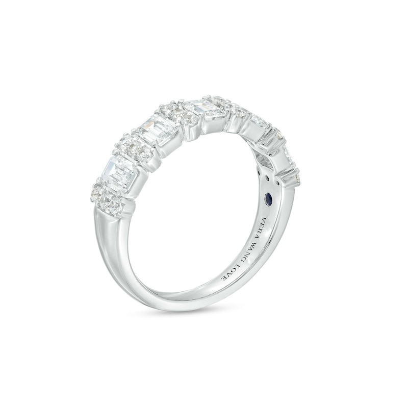 TRUE Lab-Created Diamonds by Vera Wang Love 1-1/2 CT. T.W. Alternating Anniversary Band in 14K White Gold (F/VS2)