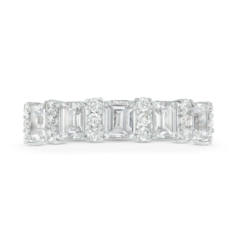 TRUE Lab-Created Diamonds by Vera Wang Love 1-1/2 CT. T.W. Alternating Anniversary Band in 14K White Gold (F/VS2)