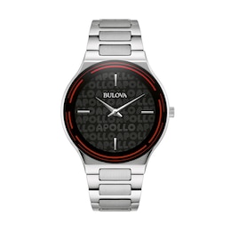 Men's Bulova Apollo Watch with Black Dial (Model: 96A296)