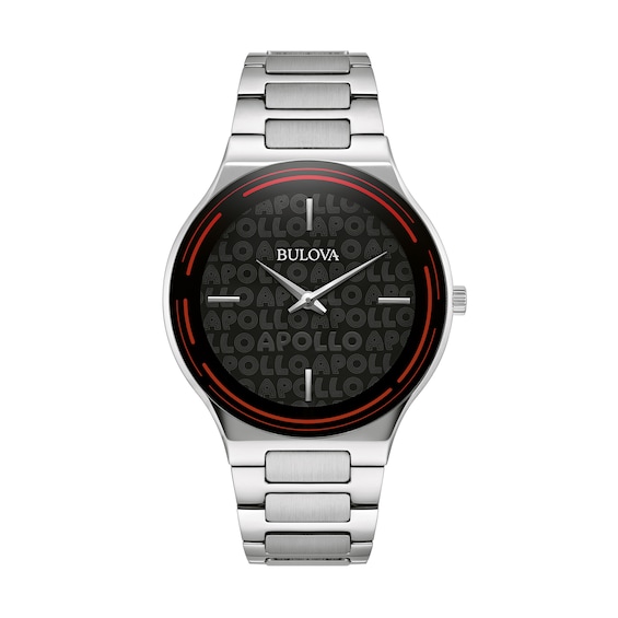 Men's Bulova Apollo Watch with Black Dial (Model: 96A296)