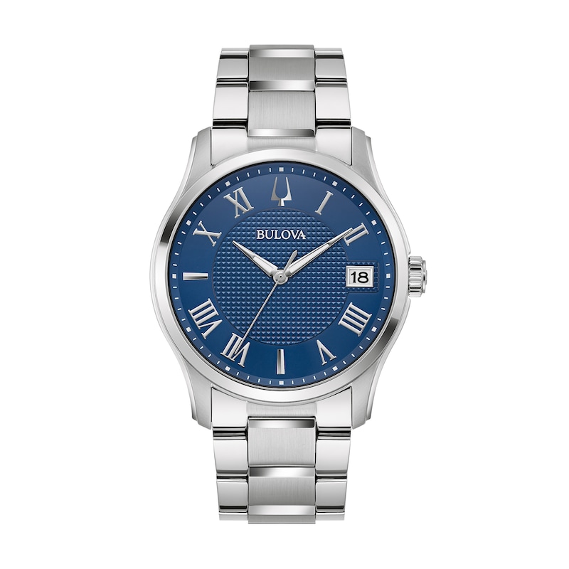 Main Image 1 of Men's Bulova Classic Watch with Blue Dial (Model: 96B386)