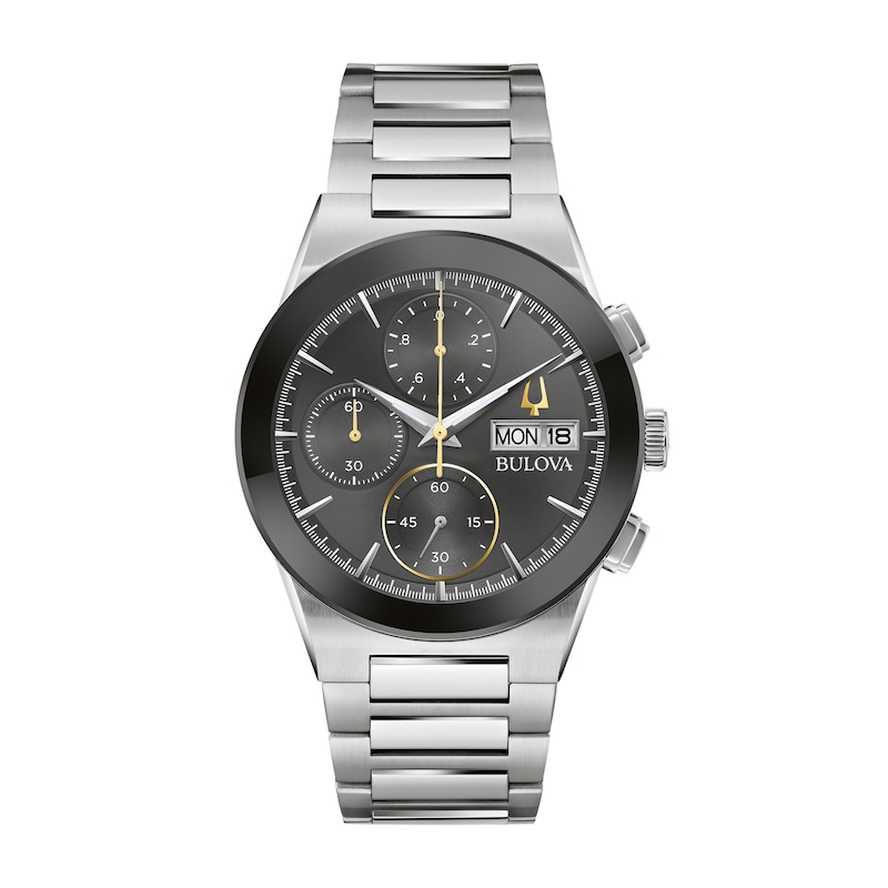 Main Image 1 of Men's Bulova Modern Millenia Chronograph Watch with Black Dial (Model: 96C149)