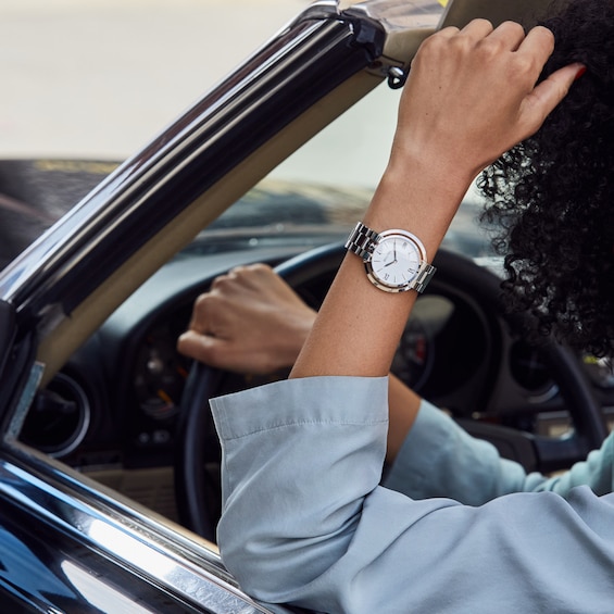 Ladies' Bulova Classic Rubaiyat Watch with White Dial (Model: 96L306)