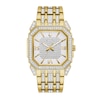 Thumbnail Image 0 of Men's Bulova Octava Crystal Gold-Tone Watch with Octagonal Silver-Tone Dial (Model: 98A295)
