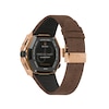 Thumbnail Image 2 of Men's Bulova Precisionist X Rose-Tone Chronograph Brown Leather Strap Watch with Black Dial (Model: 98B356)