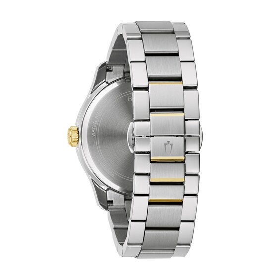 Men's Bulova Classic Wilton Two-Tone Watch with Silver-Tone Dial (Model: 98B391)