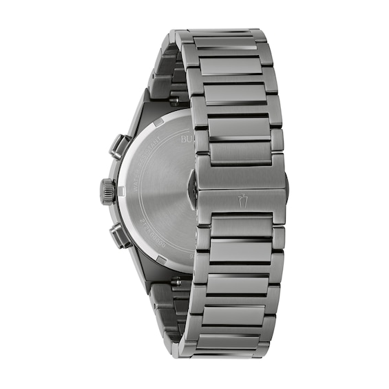 Men's Bulova Modern Millenia Grey Chronograph Watch with Blue Dial (Model: 98C143)