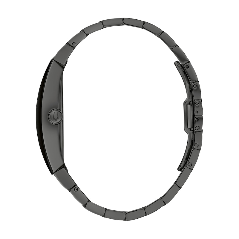 Men's Bulova Modern Gemini Diamond Accent Black Watch with Tonneau Dial (Model: 98D177)
