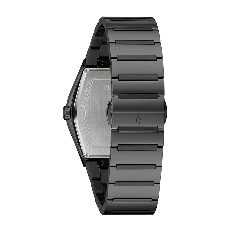 Men's Bulova Modern Gemini Diamond Accent Black Watch with Tonneau Dial (Model: 98D177)