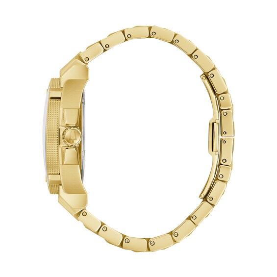 Men's Bulova Precisionist Champlain 3/4 CT. T.W Diamond Gold-Tone Watch with Silver-Tone Dial (Model: 98J120)