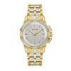 Thumbnail Image 0 of Ladies' Bulova Octava Crystal Gold-Tone Watch with Silver-Tone Dial (Model: 98L302)