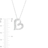 Thumbnail Image 2 of Diamond Accent Loop Tilted Heart Pendant in Sterling Silver