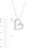 Thumbnail Image 3 of Diamond Accent Loop Tilted Heart Pendant in Sterling Silver