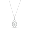 Thumbnail Image 1 of Diamond Accent Interlocking Double Teardrop Pendant in Sterling Silver