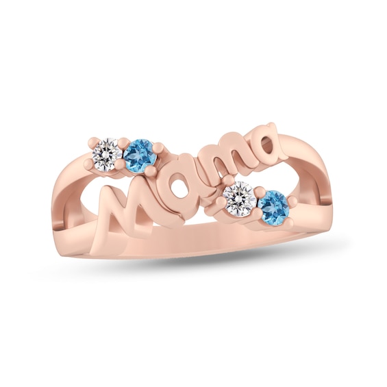 Mother's Gemstone "Mama" Infinity Ring (2-4 Stones)