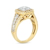 Thumbnail Image 3 of 1 CT. T.W. Cushion-Shaped Multi-Diamond Frame Triple Row Ring in 10K Two-Tone Gold