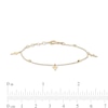 Thumbnail Image 2 of Child's Dangle Cross Station Bracelet in 14K Gold – 6.0"