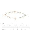 Thumbnail Image 1 of Child's Dangle Cross Station Bracelet in 14K Gold – 6.0"