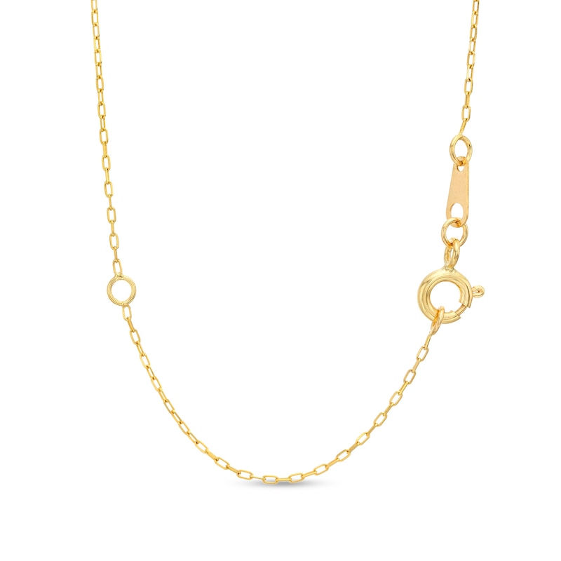 Main Image 3 of 1/10 CT. T.W. Diamond Cross Necklace in 10K Gold