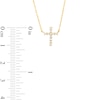 Thumbnail Image 4 of 1/10 CT. T.W. Diamond Cross Necklace in 10K Gold