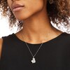 Thumbnail Image 2 of 6.0mm Freshwater Cultured Pearl and White Lab-Created Sapphire Polar Bear Pendant in Sterling Silver