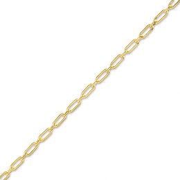 Child's 2.4mm Hollow Paperclip Link Bracelet in 14K Gold – 6.07&quot;