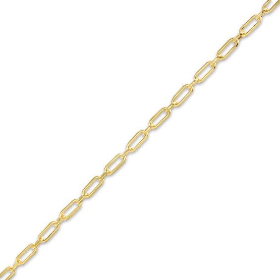 10k Solid Gold Paperclip Bracelet With Long Chain Links 10k 