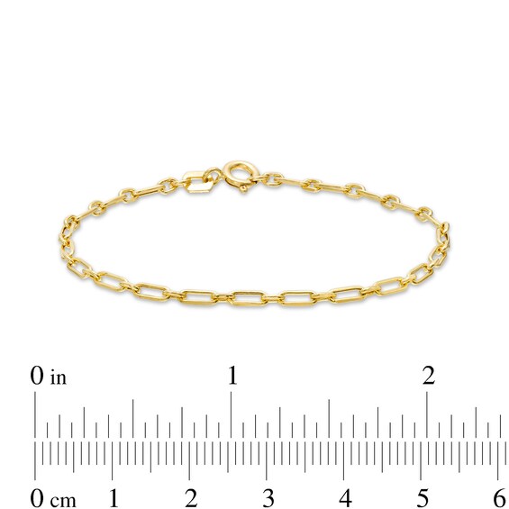 Child's 2.4mm Paper Clip Link Bracelet in Hollow 14K Gold â 6.07"