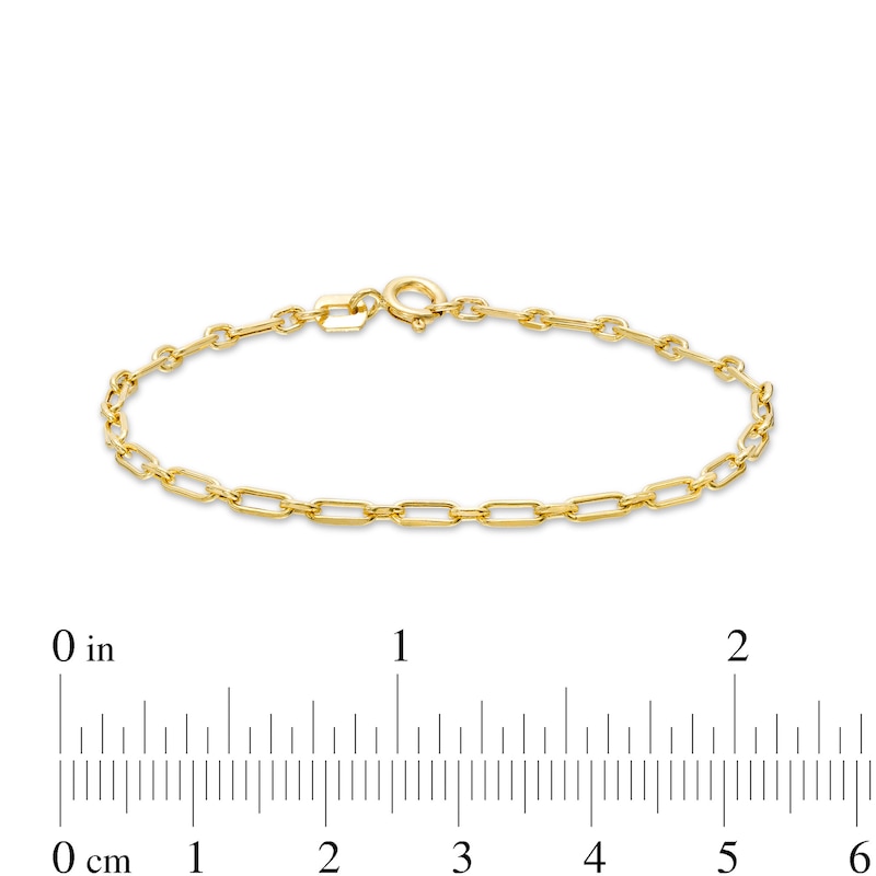 Main Image 3 of Child's 2.4mm Paper Clip Link Bracelet in Hollow 14K Gold – 6.07"