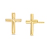 Thumbnail Image 1 of Cross Stud Earrings in 14K Gold