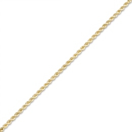 Child's 1.6mm Semi-Solid Glitter Rope Chain Bracelet in 14K Gold – 6.0&quot;