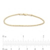 Thumbnail Image 3 of Child's 1.6mm Glitter Rope Chain Bracelet in Hollow 14K Gold – 6.0"